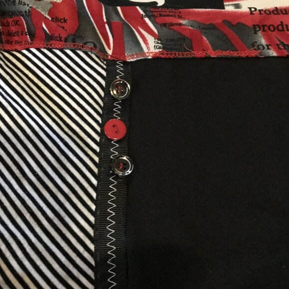 Marie Claire Boutiques Tunic New York Graphic Print Top Large Womens 3/4 Sleeve - Picture 4 of 8